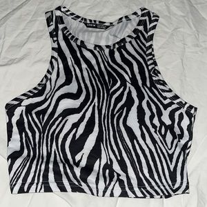 zebra striped tank top